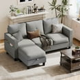 thumbnail image 1 of Walsunny 78" Convertible Sectional Sofa Couch L Shaped Couch Sofa for Living Room,Small 3 Seater Sofa Couch with Storage Ottoman and Side Pockets(Light Gray), 1 of 5