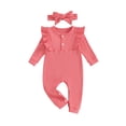 thumbnail image 1 of Faithtur Bébé Fille Tenue de Chute, Manches Longues Col Rond avec Bandeau Vêtements pour Bébé, 1 of 8