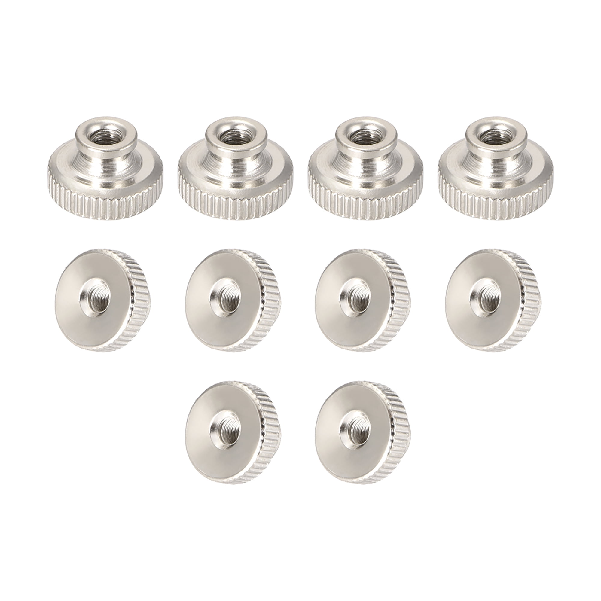 Knurled Thumb Nuts, M3 Round Knobs with , Nickel Plating 10 Pcs
