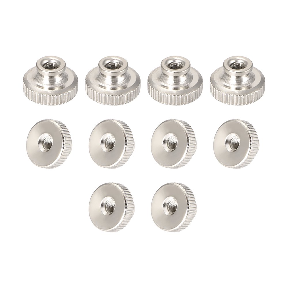 Knurled Thumb Nuts, M3 Round Knobs with , Nickel Plating 10 Pcs