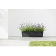 thumbnail image 3 of Ecopots Bruges Durable Modern Rectangular Indoor/Outdoor Recycled Based Composite Flower Pot Planter, Dark Grey, 31.5", 3 of 4