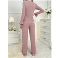 thumbnail image 4 of Fall/Winter Women's Collarless Butterfly Knot Fashion Sexy Homewear Set, 4 of 7