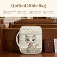 thumbnail image 6 of ZUXONGSY Cat Flower Print Bible Case for Women Portable Bible Carrier Large Christian Tote Bag with Multiple Pockets Carrying Book Case for Work, 6 of 7