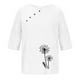 thumbnail image 4 of Blusas de Manga Corta para las Mujeres Impresas Cuello Redondo Camiseta Casual, Blusa de Algodón de Imitación para las Mujeres, 4 of 4