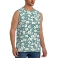 thumbnail image 2 of Haiem Men's Floral Print Tank Tops Summer Sleeveless Cut Off Workout T-Shirts Fitness Vest Athletic Undershirts-Small, 2 of 8