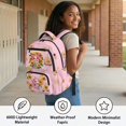 thumbnail image 5 of Aplkyhs Backpack for Students 12-18 Durable Lightweight School Bag 17 Inch Large Capacity Bookbag for Middle High School Teens Cute Axolotl Sunflower, 5 of 7