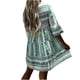 thumbnail image 3 of Vestido de temperamento de suéter estampado de cintura suelta con cuello en V de manga media de primavera y otoño para mujer Pompotops  hdfakjf7754, 3 of 9