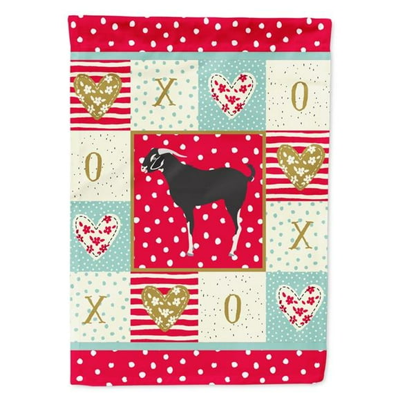 Black Bengal Goat Love Flag Canvas House Size CK5311CHF
