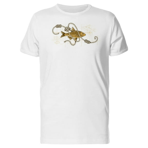 Fish On A Map And Rope Tee Men's -Image by Shutterstock