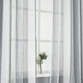 thumbnail image 6 of Kitchen Curtains Vertical Geometric Small Sheer Tier Curtains, 30 Inch Yarn Dyed Stripe Café Curtain Set Farmhouse Linen Textured Rod Pocket Bathroom Window Curtain, Black/White, Set of 2, 6 of 9
