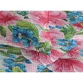 thumbnail image 3 of Ambesonne Exotic Themed Quilted Bedspread Set 3 Pcs, Chill Hibiscus Jungle, Twin, Hot Pink Lavender Blue, 3 of 4