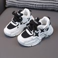 thumbnail image 6 of CAUYDY Boys Kids Black Mesh Athletic Running Shoes Lightweight Non Slip Lace Up Dad Sneakers for School Playground and Casual Wear(L101-Black,11), 6 of 6