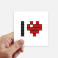 thumbnail image 1 of I Love Valentine's Pixel Sticker Square Waterproof Stickers Wallpaper Car Decal, 1 of 1