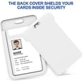 thumbnail image 4 of lsiaeian Hard Plastic ID Badge Holder Vertical Slide Open Card Case Name Tag Holders Badge Sleeve ID Case Protector with Clear Window for Nurses Office School Credit Cards, 4 of 8