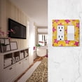 thumbnail image 5 of Yayeee Rocker Switch Wall Plate 2-Gang 4.7"x4.6" Home Decorative Outlet Cover, Large Pink Stars, 5 of 6