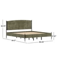 thumbnail image 5 of Better Homes & Gardens Ambrose Upholstered King Bed, Forest Velvet and Forged Iron, 5 of 21