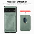 thumbnail image 5 of Cutyskin Carbon Fiber Texture PU Leather Case for Google Pixel 6 Pro, with Detachable Card Holder, Compatible Magsafe Charging, Ultra Thin Design Shockproof Phone Case for Google Pixel 6 Pro, Green, 5 of 6