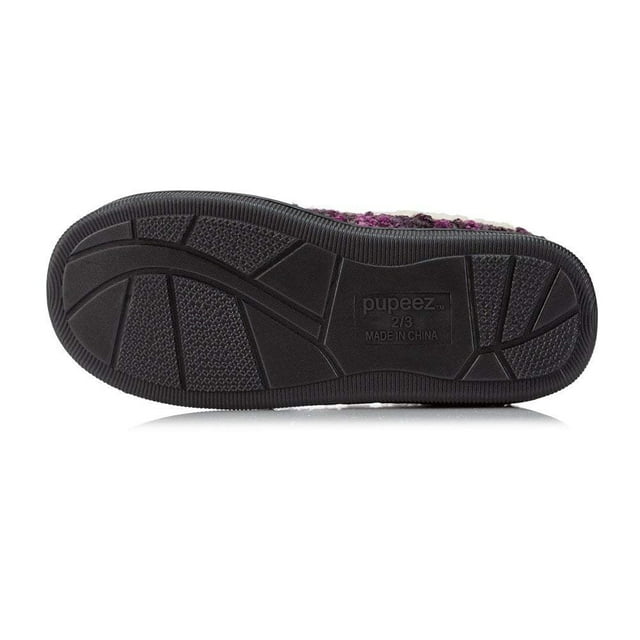 Pupeez Pantoufle à Enfiler pour Garçons avec Garniture à Carreaux; Chaussures d'Intérieur Classiques et Ultra Douces pour Enfants