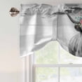 thumbnail image 5 of Tie Up Valances for Windows, Floral Animal Adjustable Valance Curtains Window Treatment for Living Room/Bedroom, Grey Country Vintage Farm Cow Flowers Rod Pocket Kitchen Curtains & Drapes 54x18 Inch, 5 of 9