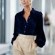 thumbnail image 1 of AUNVITO Women's Velvet Casual Shirt Jacket Long Sleeve with Solid Color Autumn Winter Fashion Outerwear, 1 of 9
