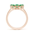 thumbnail image 2 of ANGARA Natural Nature Inspired 2.1 ct Emerald & Diamond Flower Ring in 14K Rose Gold for Women (Size-6x4mm) | May Birthstone, Birthday, Anniversary, Jewelry Gift for Women | Natural Emerald Ring, 2 of 9