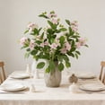 thumbnail image 6 of MMJ Artificial Flowers Silk Rose Jasmine 31.50in Tall Lifelike Faux Stem Vase Arrangement Home Living Room Elegant Accent, 6 of 6