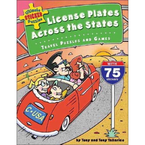 Ultimate Sticker Puzzles: License Plates Across the States: Travel Puzzles and Games [With 75 Stickers] (Paperback)