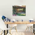thumbnail image 5 of Susaid Charming Garden Patio Pattern Canvas Wall Decor Poster Framed Artwork Decoration for Bedroom Home Office Ready to Hang,Horizontal, 5 of 6
