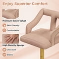 thumbnail image 4 of Resenkos Set of 2 Bar Chairs with Footrest and 2-Layer Electroplated Metal Base-Pink, Bar Height Stools, Bar Stools for Kitchen Island for Kitchen, Dining Room, 4 of 7