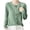 Army Green, variant on Women's Fashion Casual Round Neck Knitted Top Loose Plus Size Sweate Cardigan Jacket Top Gift for Adults