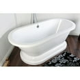 thumbnail image 6 of Kingston Brass VTPE672824P Aqua Eden 66-15/16" Free Standing Acrylic Soaker Bathtub -, 6 of 7