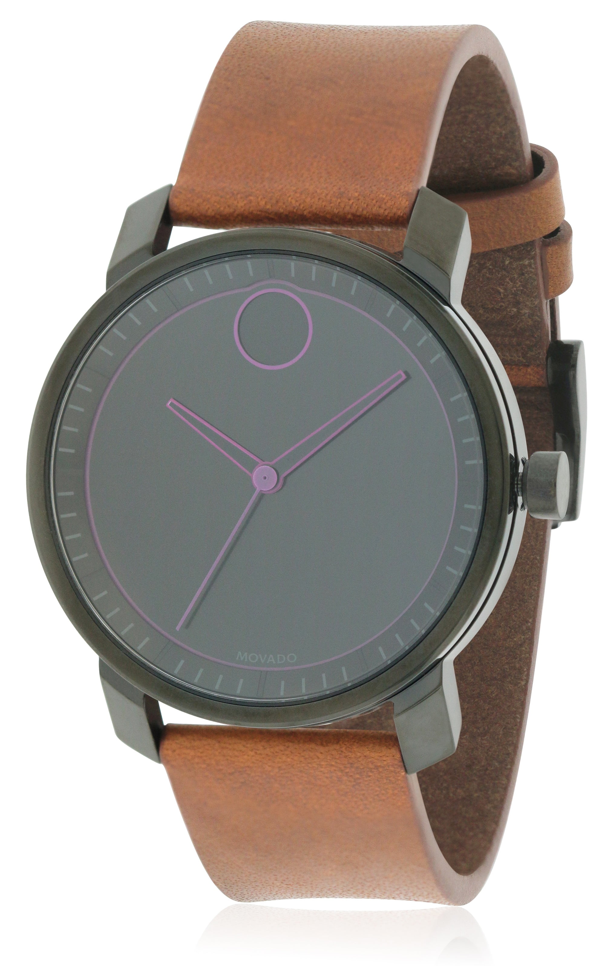 Movado Movado Men S Bold Mid Sized Analog Leather 41mm Watch