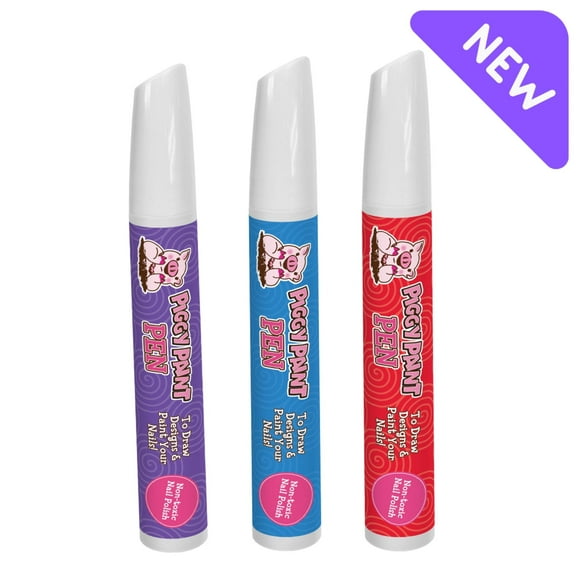 Princess Pop 3-pack Nail Polish Pens by Piggy Paint for Kids, Mess-free, Non-toxic