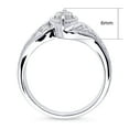 thumbnail image 4 of BERRICLE Sterling Silver Halo Wedding Engagement Rings Marquise Cut Cubic Zirconia CZ Woven Ring for Women, Rhodium Plated Size 4, 4 of 10