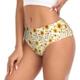 thumbnail image 2 of Fotbe Brown Leaf Sunflower Calzones Estampados para Mujer – Ropa Interior de Algodón, Cómoda, Suave y Elástica-XX-Large, 2 of 6