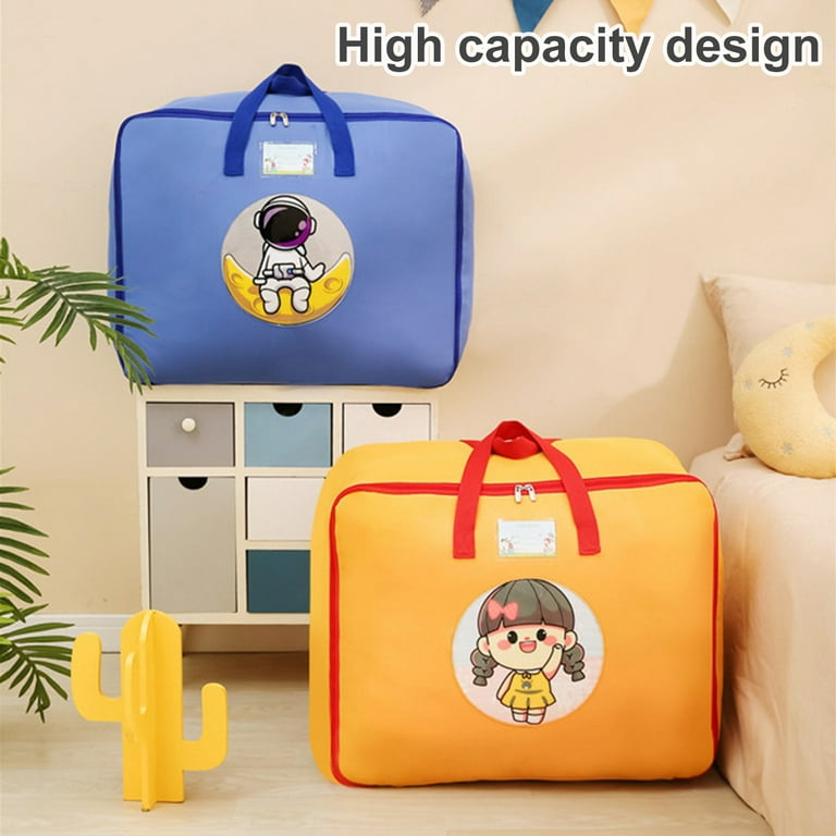 1pc Clothes Storage Bins, Foldable Oxford Cloth Organizers Bag With Large  Clear Window & Durable Handles Carry Handles For Clothing, Comforter,  Blanket Storage, Cartoon