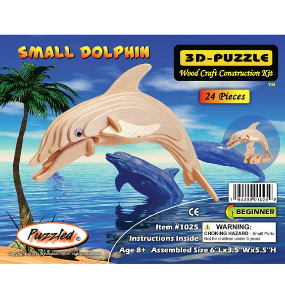 Puzzled Bottle Nose Dolphin 3D Woodcraft Construction Kit