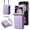 Purple, variant on Dteck for Motorola Razr 2025 / Razr 60 Wallet Case and Crossbody Wrist Strap Lanyard Credit Card Holder Stand Luxury Leather Slim Phone Cover for Women Men, Pink
