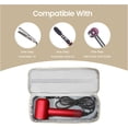 thumbnail image 3 of Portable Hair Tool Storage Organizer Bag, Double-Layer Travel Bag for One-Step Hair Dryer, Volumizer Hot Air Brush & Attachments, Bag Only, Quilted Khaki, 3 of 7
