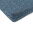thumbnail image 3 of Jordan Manufacturing 17" x 19" Tory Denim Blue Crosshatch Rectangular Outdoor Chair Pad Seat Cushion with Ties, 3 of 11
