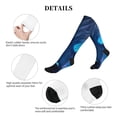 thumbnail image 5 of Rateoe Futuristic Blue Light Wolf Compression Socks for Women and Men 20-30mmHg-Circulation Support Socks Knee High Nurse Pregnant Running Medical and Travel Athletic, 5 of 7