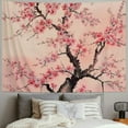 thumbnail image 2 of Patifu Cherry Blossoms Tapestry Wall Hanging Unique Style Graphic Tapestries Home Decor for Living Room Bedroom Apartment Farmhouse Dorm 40x30inch, 2 of 6