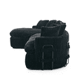 thumbnail image 5 of 127" Large Sectional Sofa, Elegant Curved Design, High-Resilience Foam, Ten Back Cushions, L-Shape Left Sofa, No Assembly Required (Black), 5 of 12