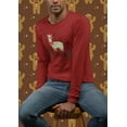 thumbnail image 3 of Old Glory Mens Christmas Fa La Llama Long Sleeve T Shirt, 3 of 6
