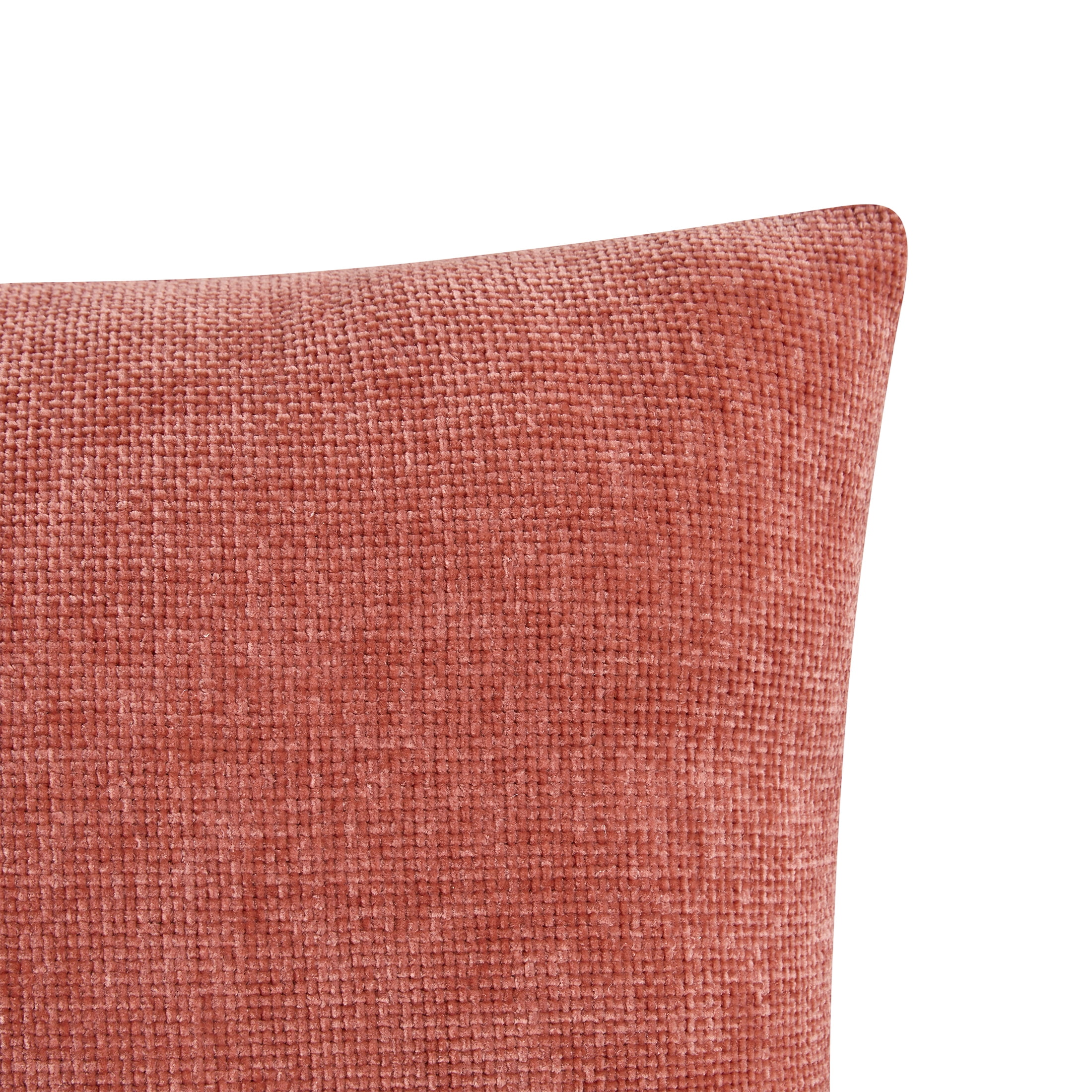 Mainstays Solid Chenille Decorative Pillow Set, Red Canyon, 18" x 18", 2 Pieces