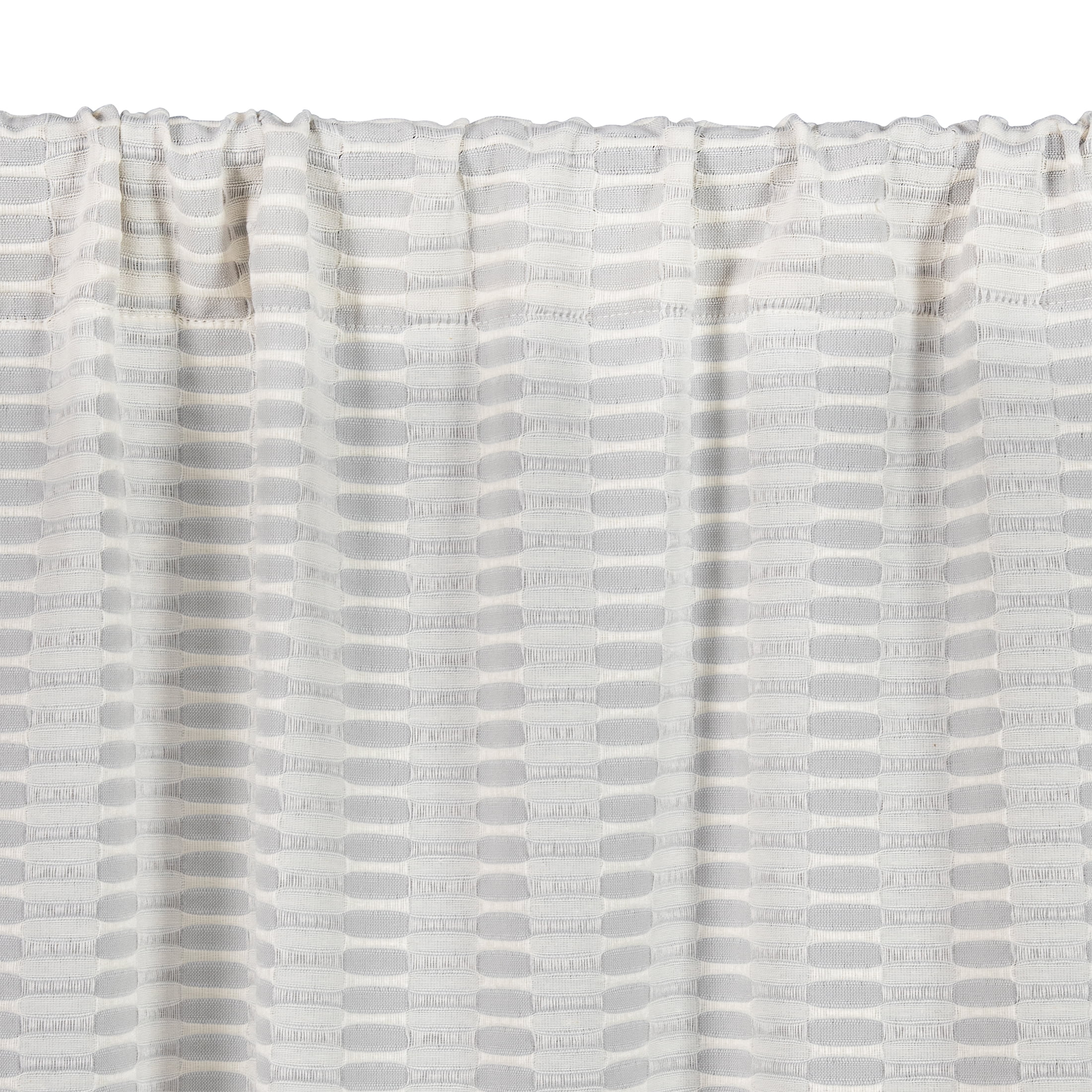 (2 pack) Better Homes & Gardens Ladder Stripe Kitchen Curtain Tiers and Valance, 3-Piece Set, Gray, 60" W x 36" L