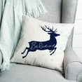 thumbnail image 3 of Creative Products Believe Deer 18x18 Spun Poly Pillow, 3 of 3