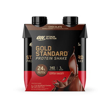 Optimum tion Gold Standard Protein, Ready to Drink Shake, Chocolate, 4 Pack