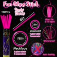 thumbnail image 2 of Glow Sticks XiawalangZhuo, 8 pulgadas, rosas, paquete de 100 unidades, 2 of 7