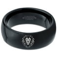 thumbnail image 2 of Tungsten Lion Lioness Panthera Leo Band Ring 8mm Men Women Comfort Fit Black Dome Polished, 2 of 4